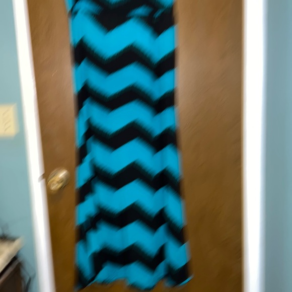 Lolli Couture green and black chevron maxi skirt size XL - Picture 1 of 2